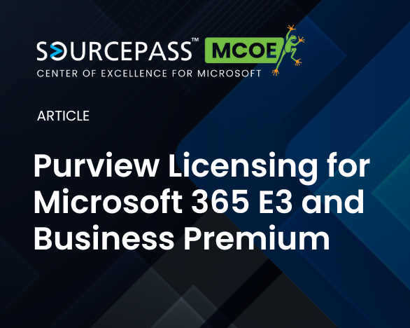 Purview Licensing for Microsoft 365 E3 and Business Premium